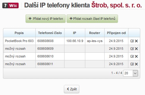 karta klienta aktivni sluzby dalsi ip telefony