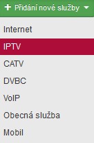 karta klienta aktivni sluzby pridani iptv