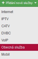 karta klienta aktivni sluzby pridani obecna sluzba