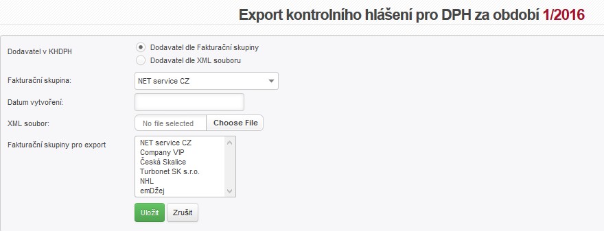 kontrolni hlaseni